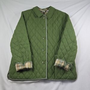L.L. Bean Olive Quilted Chore, Barn, Utility Jacket